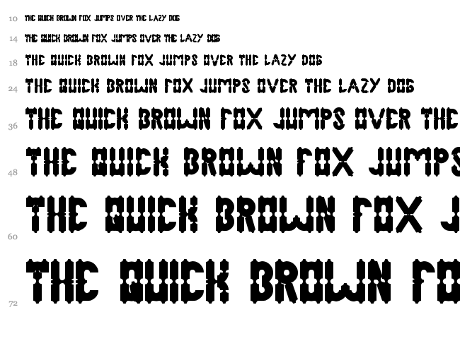 Antique Retro font waterfall